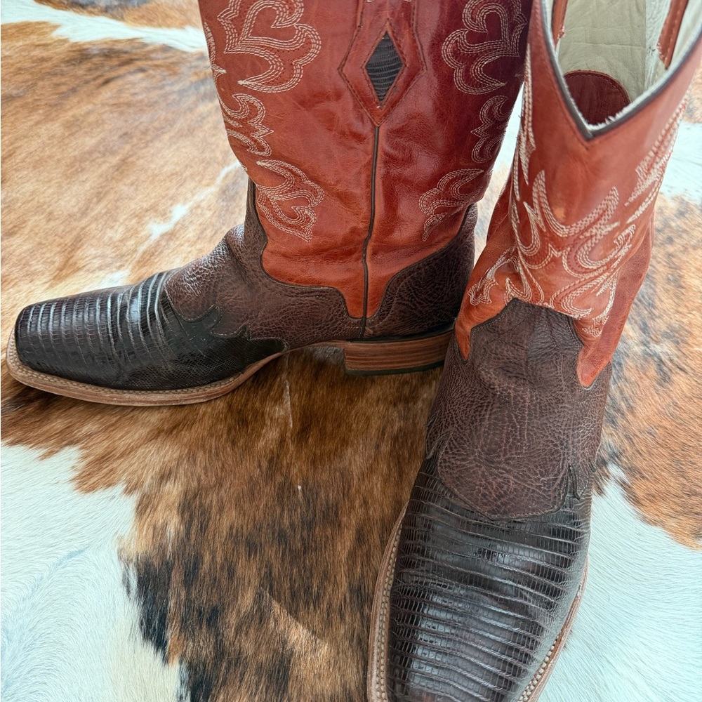 JB Dillon Reserve Line Teju Lizard Men’s 13D Cowboy Boots